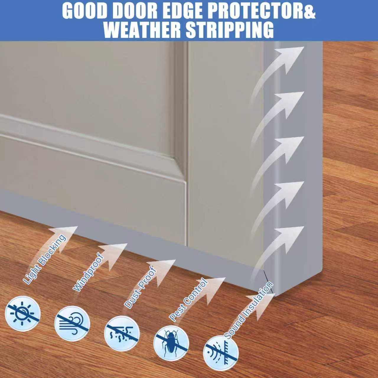 Slimline Cabinet Door Edge Protector, 3/4" Self Adhesive Peel and Stick Rubber Edge Guards, Flexible U Shaped Strips for Kitchen & Garbage Drawer Fronts, Edge Trims for Desks and Shelfves, Black, 10Ft