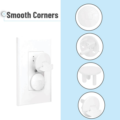 Bates- Outlet Covers Child Proof, 10 Pack, White, 3 Prong Outlet Covers