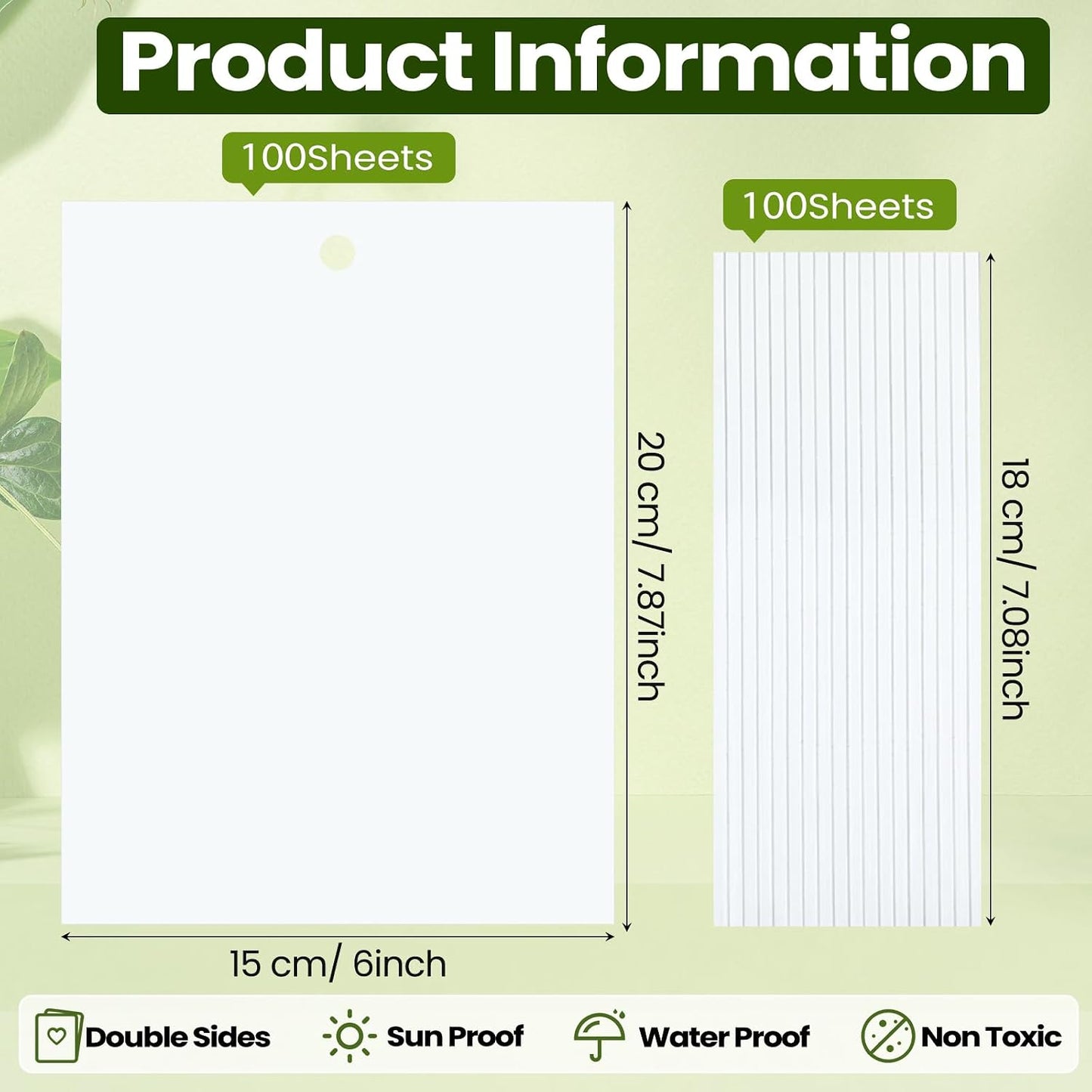 Qualirey 150 Pcs 6x8 Inch Yellow Sticky Traps for Gnats, Dual-Sided Sticky Gnat Traps for Indoor Outdoor Plants, Pest Control for Fungus Gnats, Fruit Flies, Whiteflies – Bulk Pack with Twist Ties