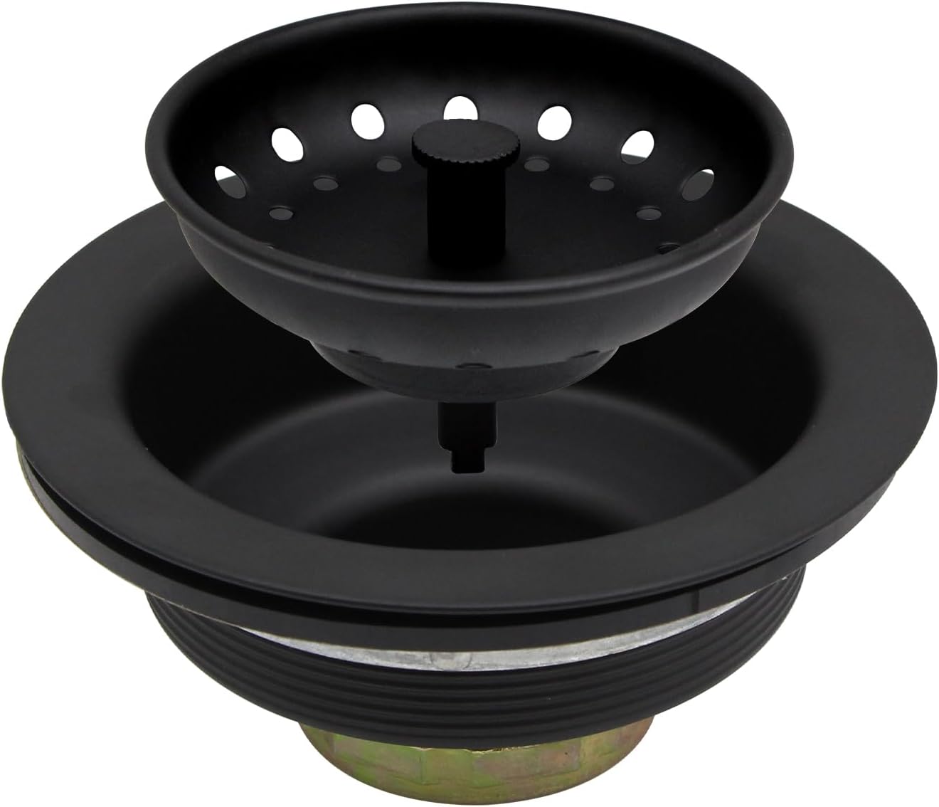 ZM Kitchen Sink Stainless Steel Basket Strainer with Drain Assembly, 3-1/2 Inch Sink Drain Stopper Plug