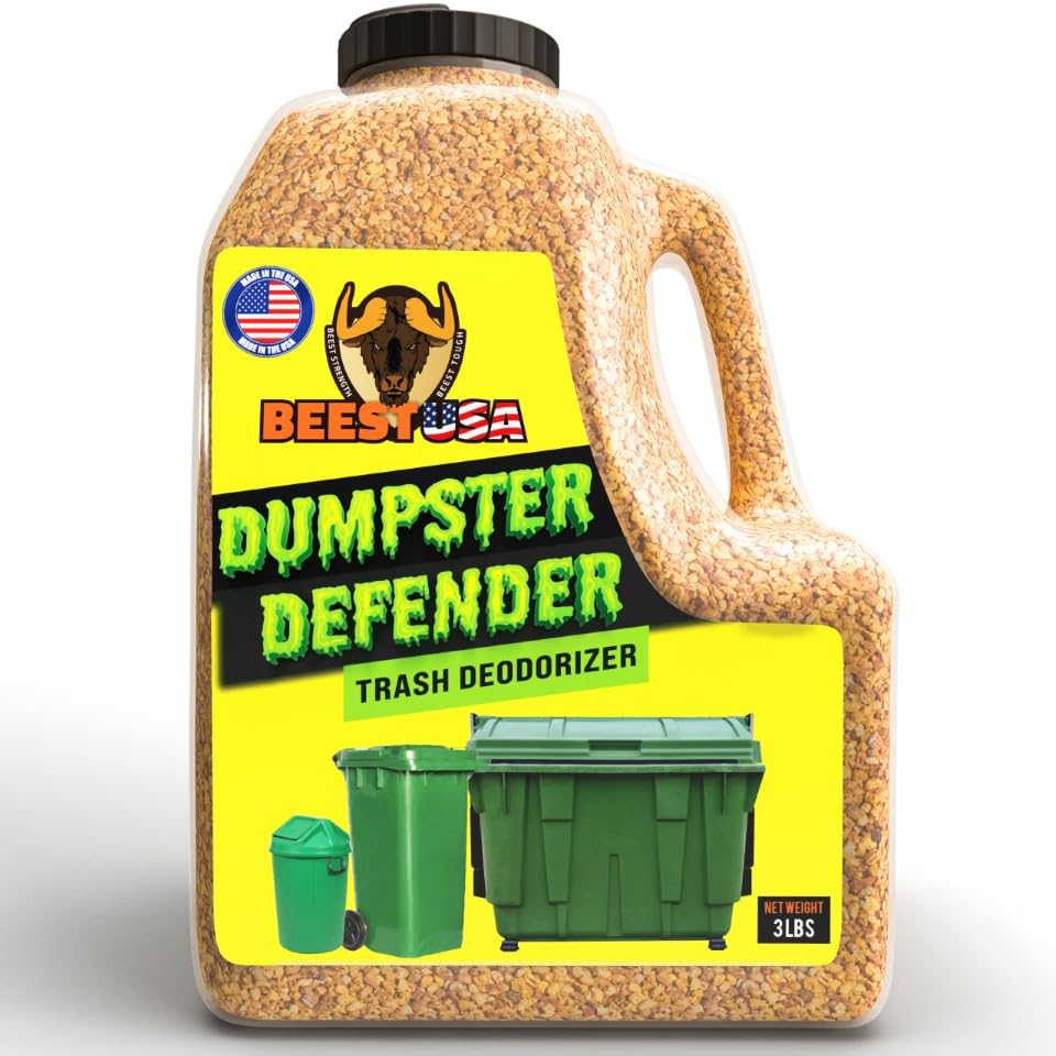 BEEST Dumpster Defender - 1.5lbs Outdoor Trash Can Deodorizer & Liquid Waste Absorber (Made in USA) Biodegradable Trash Can Odor Eliminator - Powerful Garbage Deodorizer for Always-Fresh Bins - 7 Cups