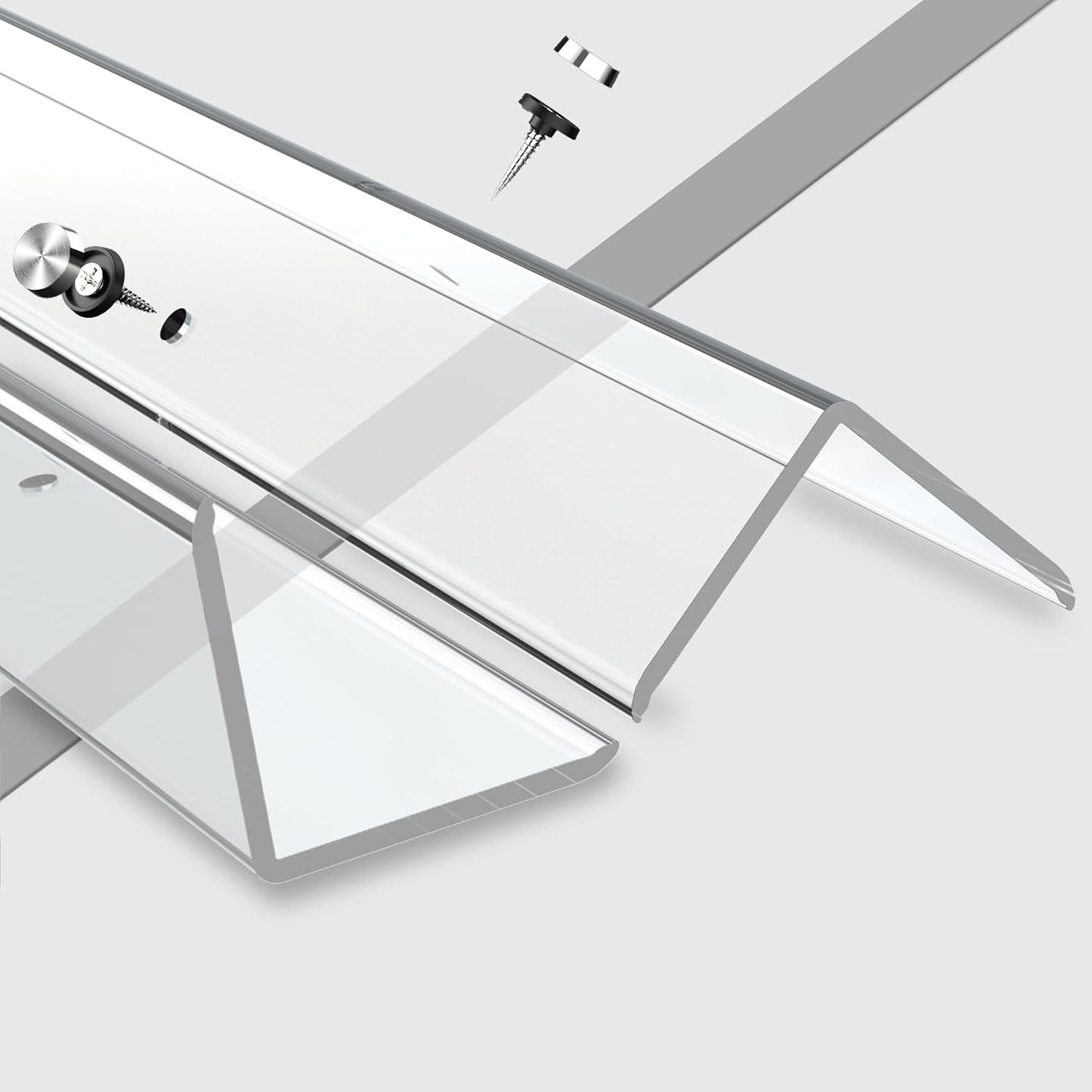 CHIDU Corner Guard, Pre-Drilled Clear Wall Corner Protector with Screws, L-Shaped Thickened Edge Protection for Sharp Wall, Door Frame, Table, Countertop - 4 PCS x 39.3" L x 1.97" W