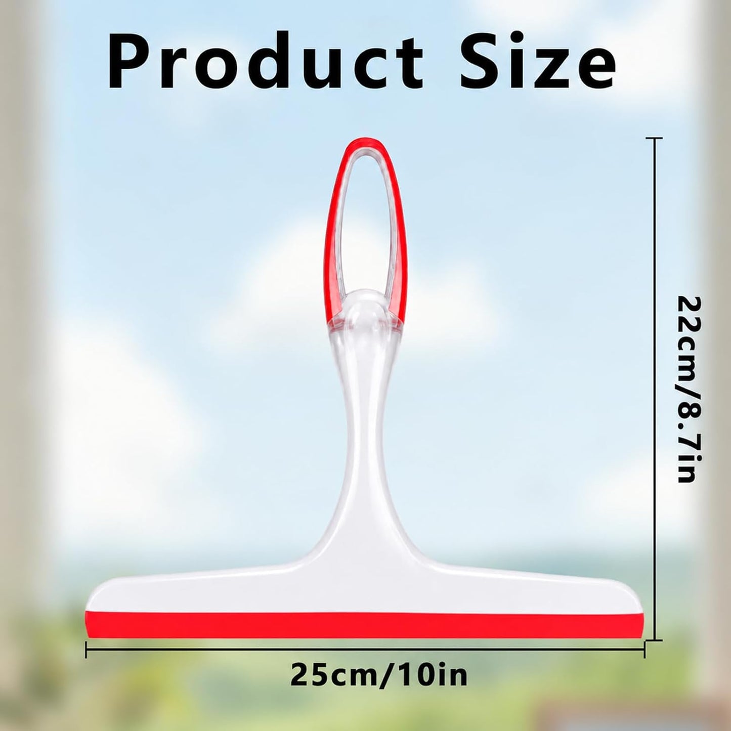 3 Pcs Shower Squeegee for Glass Doors, Car Window Squeegee, Streak-Free Mirror Cleaner Tool for Bathroom Kitchen Sink Countertop Tile Glass Shower Door Scraper Household Squeegees, with 3 Hooks