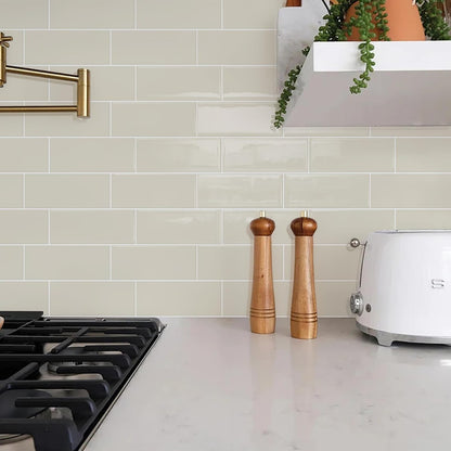 STICKGOO 10 Sheets Subway Tile Peel and Stick Backsplash, Extra Thick 3D Wall Tiles with Commercial-Grade Adhesive for Kitchen, Bathroom, Laundry Room,11.56"x8.38"(White)
