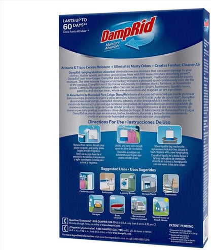 DampRid Hanging Moisture Absorber Lavender Vanilla Scent 15.4 oz