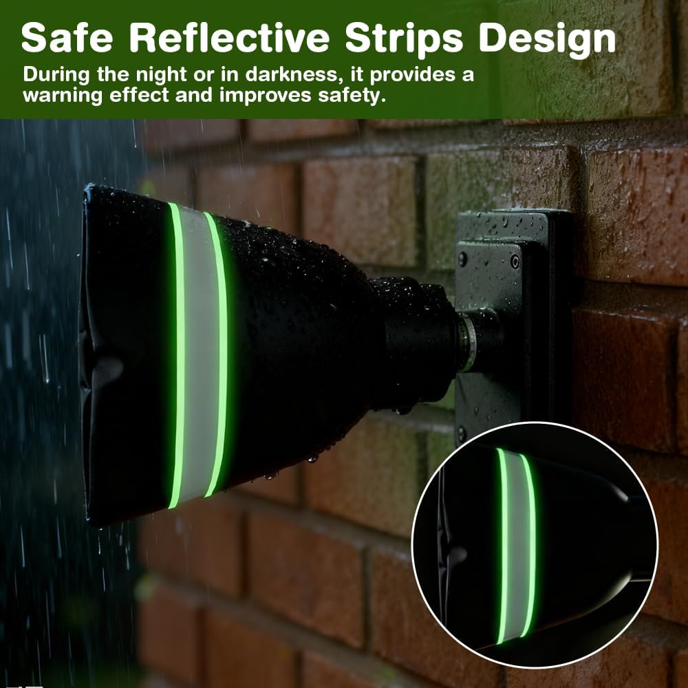 Outdoor Faucet Covers for Winter 2/4Pack - 8.3" x 5.9" Insulated Freeze Protection Spigot Covers, Waterproof Hose Bib Cover for Winterizing Outdoor Pipes, Universal Fit Faucet Protector (2PC-Black)
