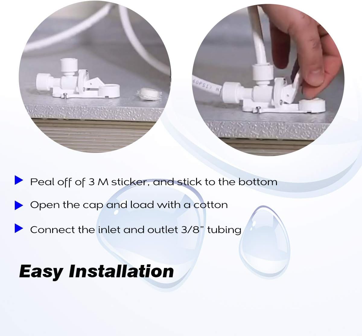 Frizzlife Leak Protection Valve For Reverse Osmosis And Under Sink Water Filter System MP99 & SP99 - Automatic Shut Off Protection When Water Leaks