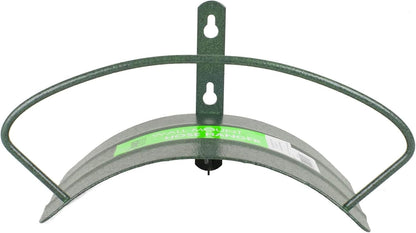Yard Butler Heavy Duty Wall-Mounted Hose Hanger - Garden Hose Holder for Convenient Organization - Holds up to 125 Feet - Powder Coated Steel - Heavy Duty Bracing - Classic Design, Green