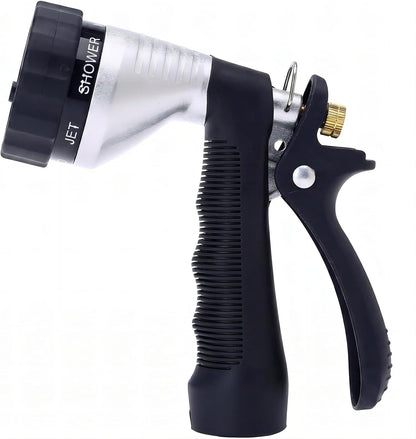GREEN MOUNT Water Hose Nozzle Spray Nozzle, Metal Garden Hose Nozzle with Adjustable Spray Patterns, Perfect for Watering Plants, Washing Cars and Showering Dogs & Pets