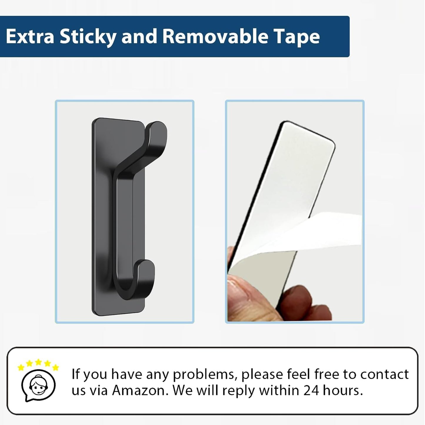 pickpiff Wall Hooks for Coat and Towel: 13LB Strong Adhesive Door Hanger Stick on, White 4 Pack