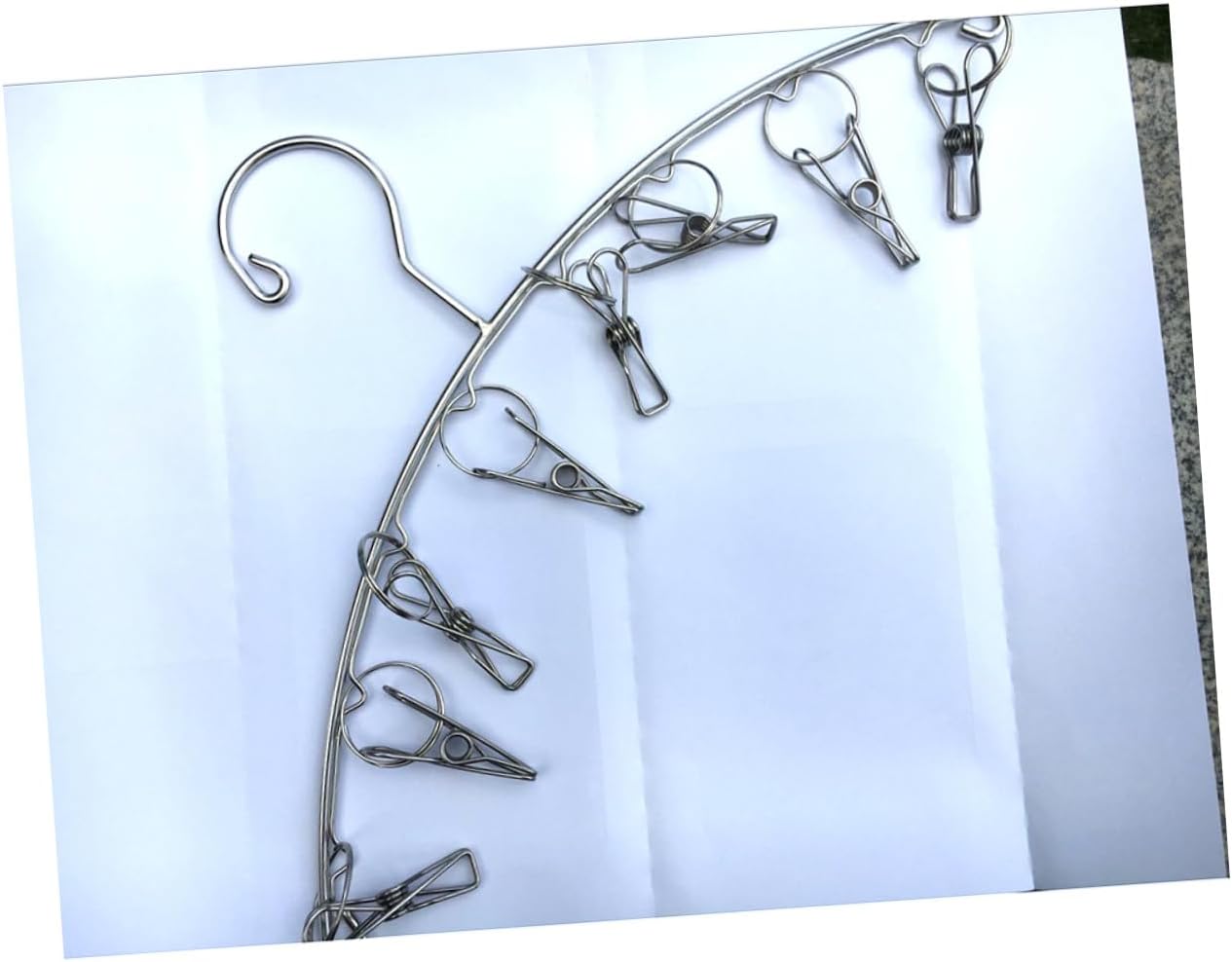 MAGICLULU Stainless Steel Laundry Hanger Clips with High Elastic Clips for Space Saving Drying of Bras Underwear Socks Towels Gloves Resistant Clothes Drying