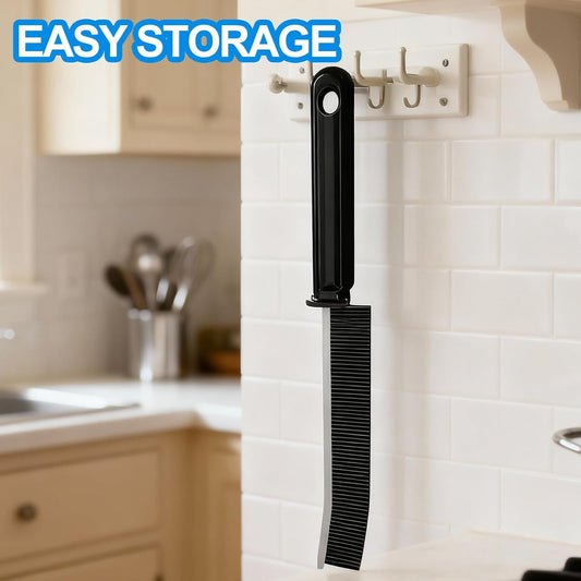 Generic 2 Pack Crevice Cleaning Brush, Multifunctional Gap Cleaning Brush Tools with Hard Nylon Bristles, Ideal for Bathroom, Kitchen, Sink, Window, Black