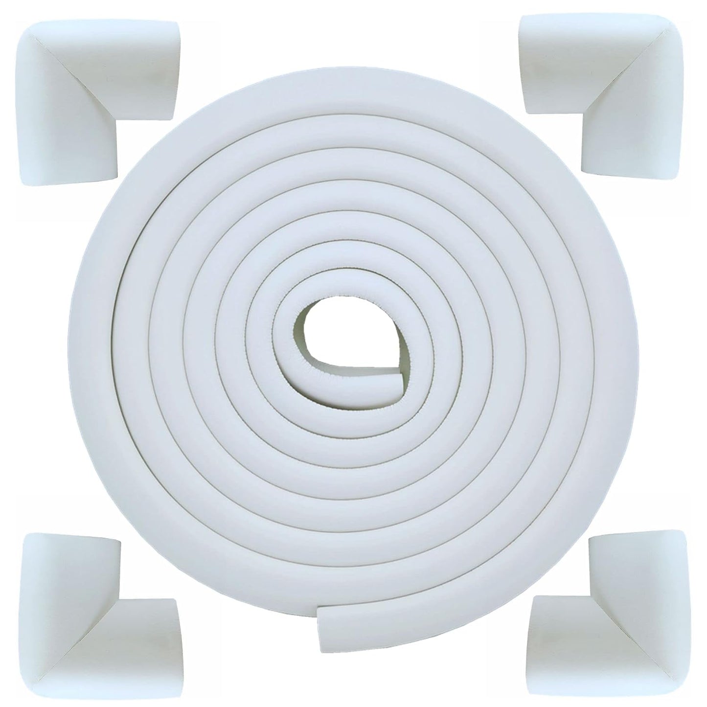 M2cbridge L Shape Extra Thick Furniture Edge Wall Corner Guard Desk Edge Cushion Bumper 6.5 Ft (Off White)