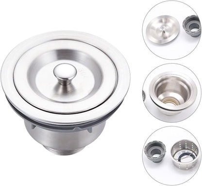 Premium Kitchen Sink Strainer Assembly – Removable Deep Basket, Sealing Lid & Plug, Corrosion-Resistant Stainless Steel, with cUPC Certified