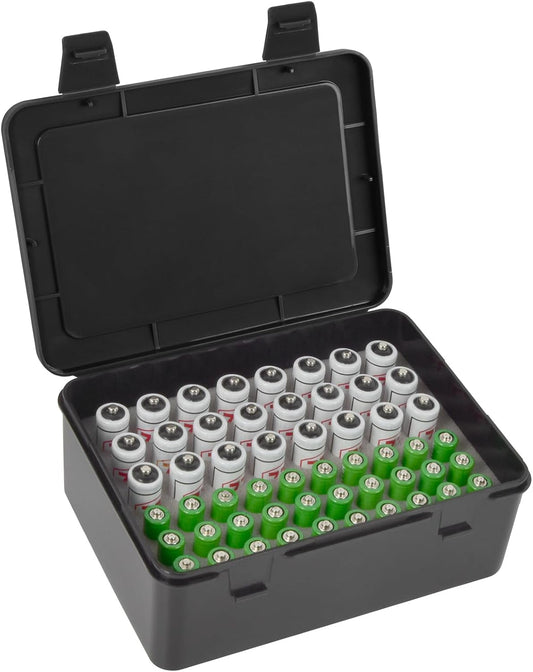FULLCASE Battery Organizer Storage Case with Tester,Holds 18 AA & 18 AAA Batteries