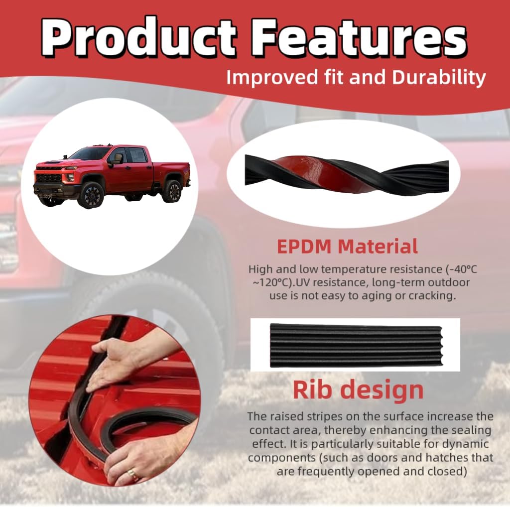 326A0004 Ribbed Rectangle Rubber Seal 3/5 in x 79 in, Ribbed Seal Strip Self-Adhesive EPDM Foam Rubber Seal,Ideal Weather Stripping,Fits for RV,Boat,Auto,Truck,Garage Door,Marine