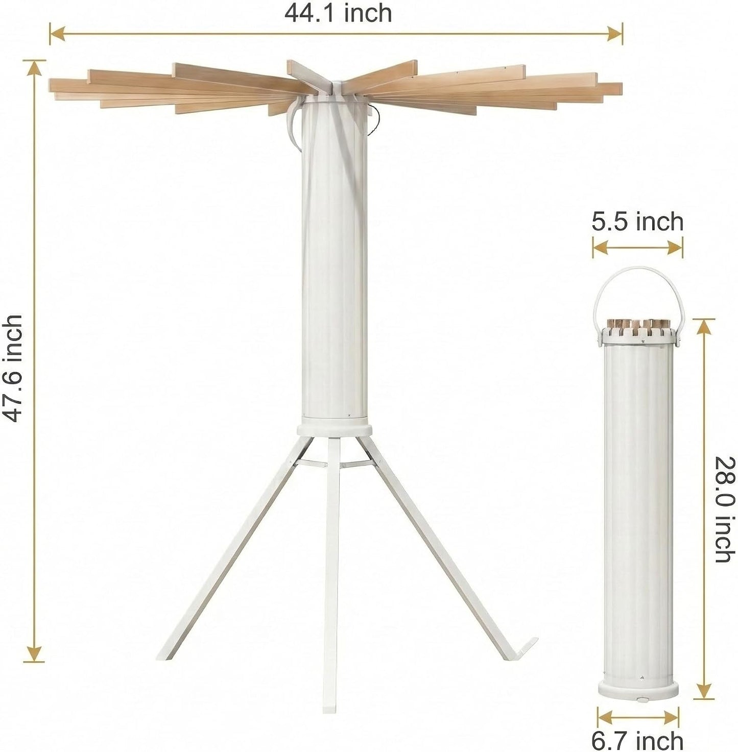 Wall-Mounted Drying Rack Clothing Foldable, Space-Saving Laundry Drying Rack with 7 Rods Perfect for Versatile Indoor and Outdoor Use in Apartment, Bathroom, RV, Balcony and Bedroom