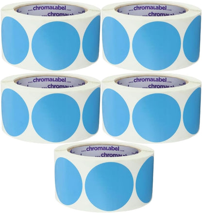 ChromaLabel 2 inch Color-Code Dot Labels | 500/Roll (Yellow)