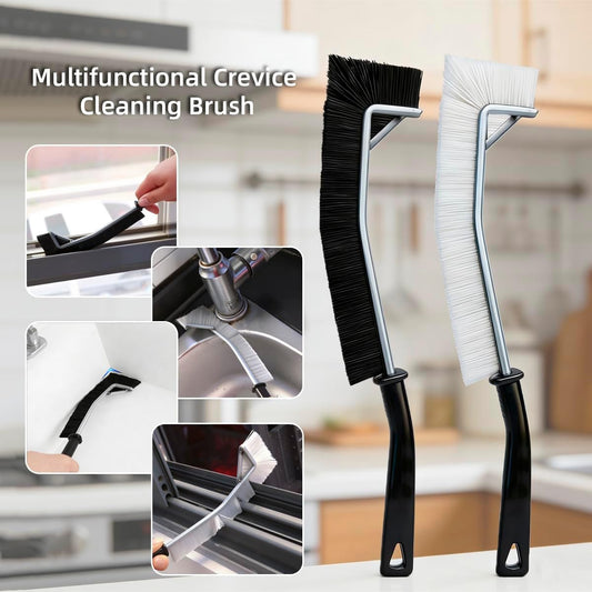 Crevice Cleaning Brush, Hard-Bristled Grout Brush，2026 New Multifunctional Gap Cleaning Brush Tool，Dead Corners Brushes for Bathroom Kitchen Tiles Window Door Slots，2pcs