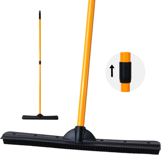 FURemover Pet Hair Removal Rubber Broom, 18" Broom Head