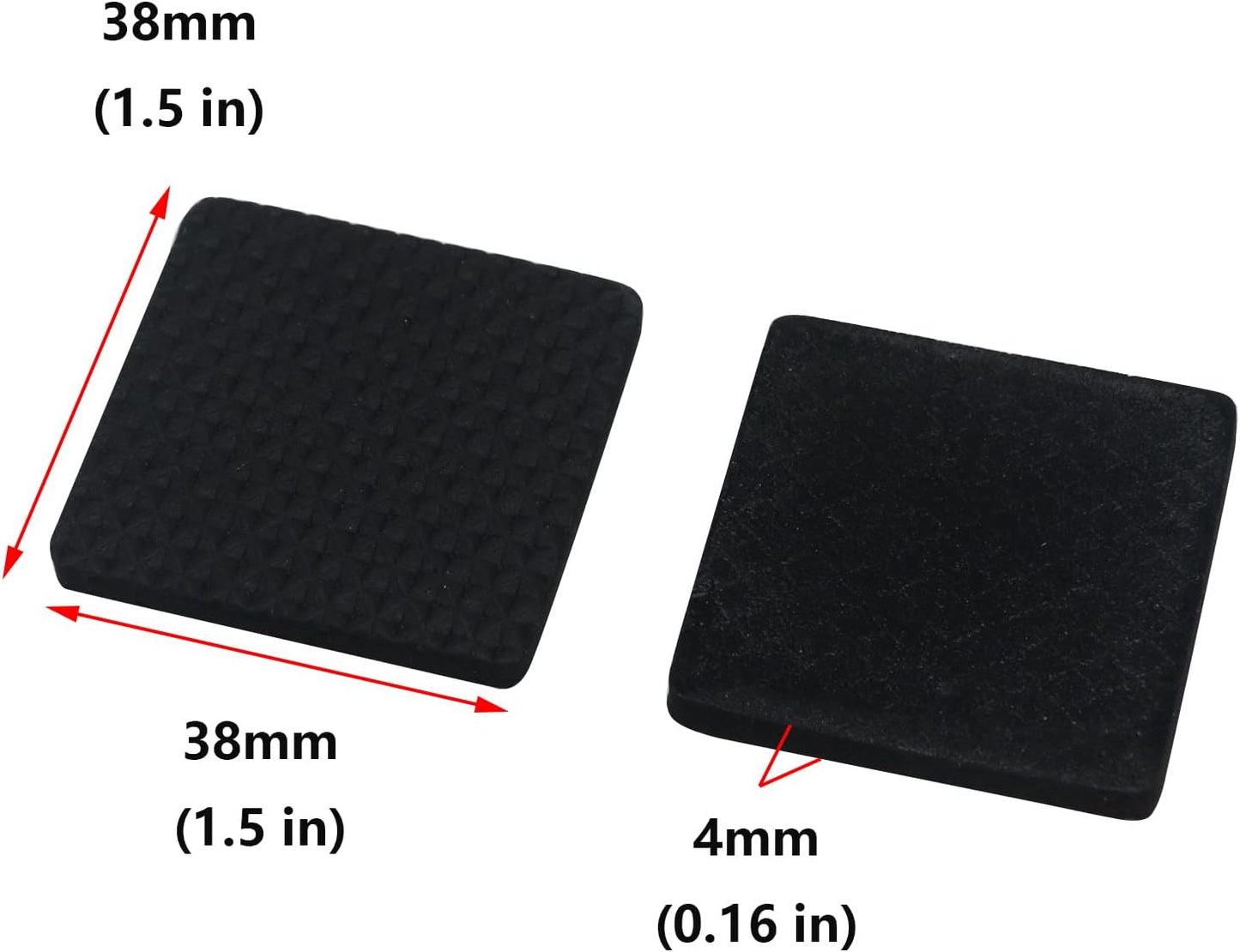 Antrader 1.5 Inch Self-Stick Furniture Round Felt Pads Wood Floor Protectors – Protect Your Hard Floors from Furniture Scratches, Pack of 48, Black