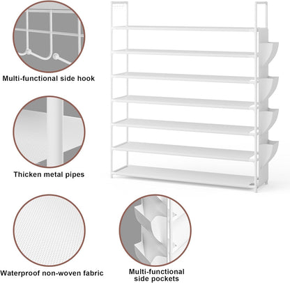 OYREL 5 Tier Shoe Organizer Rack for Closet, Entryway, Garage, Door, Space Saving, Shoe Holder Stand/Tower, Large, 20-25 Capacity