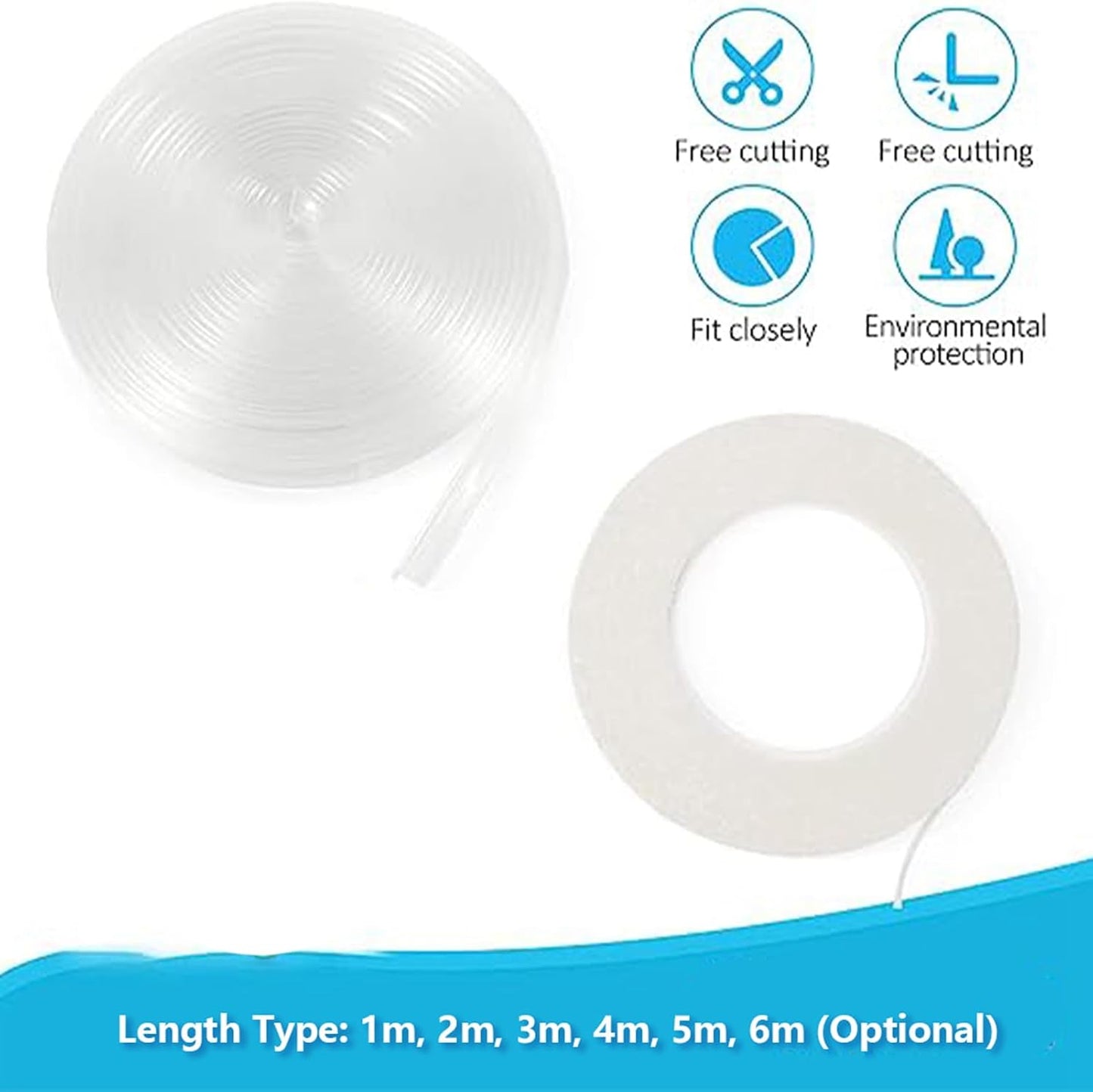 Clear Soft Edge Protector Strip, Soft PVC Baby Proofing Edge Protector with Strong Adhesive for Desk Wall Furniture Corner Safety Protection (3meter)
