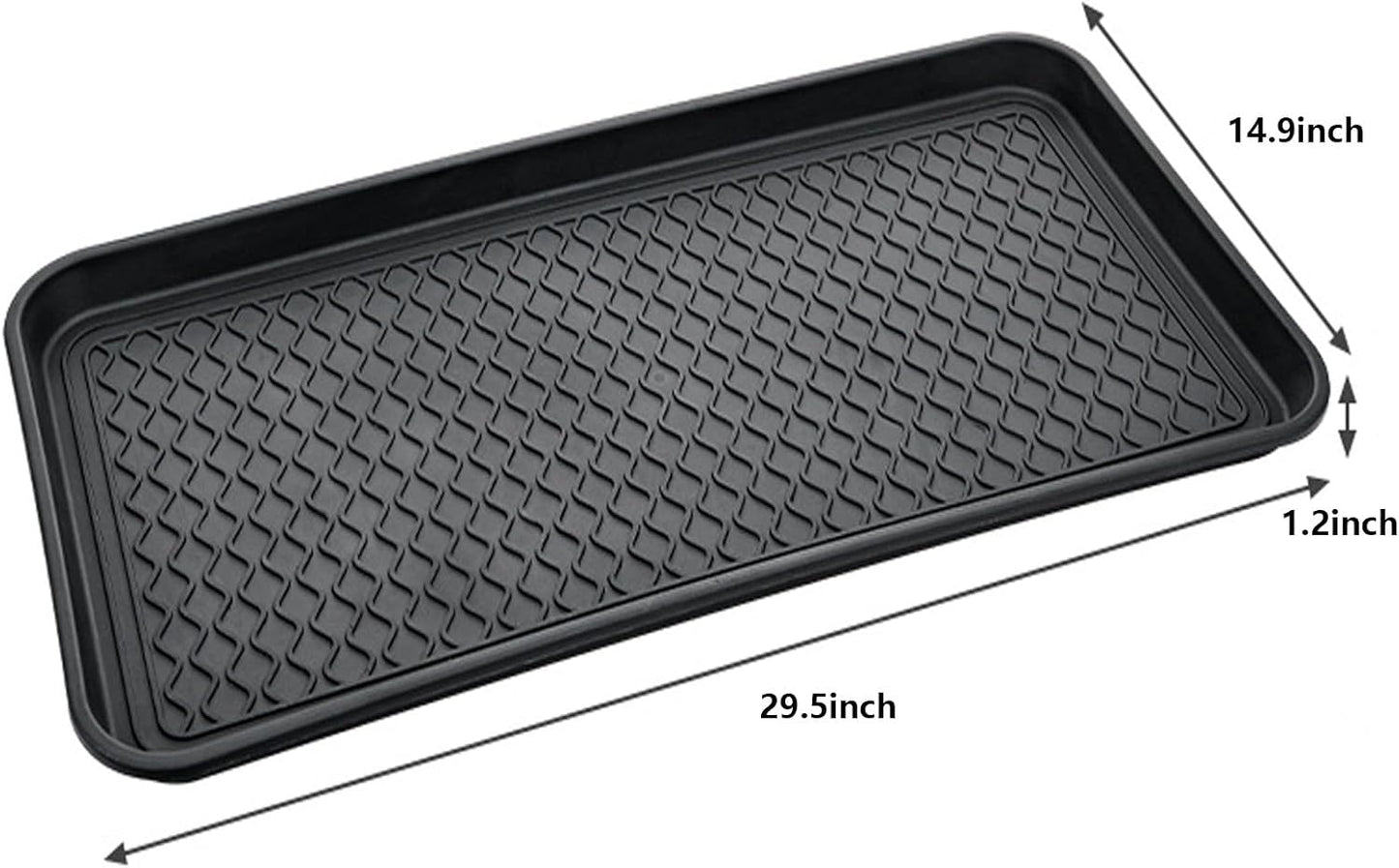 Rubber Boot Tray for Entryway,Boot Mat,Shoe Tray,Shoe Mat for Indoor and Outdoor Use (Soft Silicone Rubber, 29.5X14.9 inch)