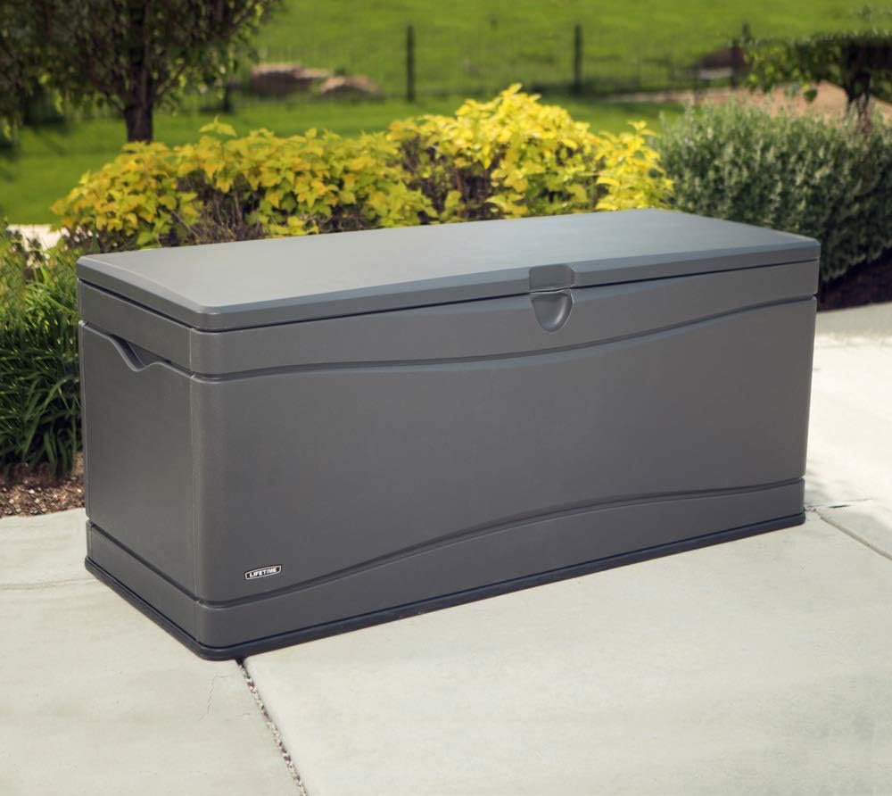 LIFETIME 60012 Extra Large Deck Box, 130 Gallon, Desert Sand/Brown