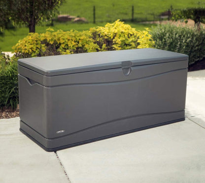 LIFETIME 60012 Extra Large Deck Box, 130 Gallon, Desert Sand/Brown