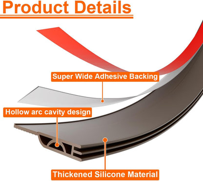 Door Draft Stopper, Door Sweep for Bottom of Door, Weather Stripping Door Seal Gap Filler Bottom Blocker Soundproof Cold Air Insulation Save Energy Installs Quickly and Easily (White, 39‘’)