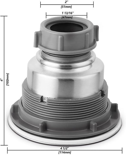 Serene Valley 3-1/2-inch Kitchen Sink Strainer Assembly, 304 Premium Stainless Steel Construction with Removable Deep Waste Basket and Sealing Lid