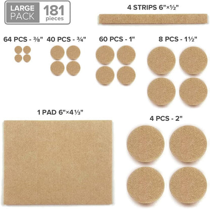 Felt Furniture Pads X-PROTECTOR - 48 Premium Floor Protector Chair Felts for Feet Wood Floors Best Hardwood Protect Your Hard Floors! (Brown)