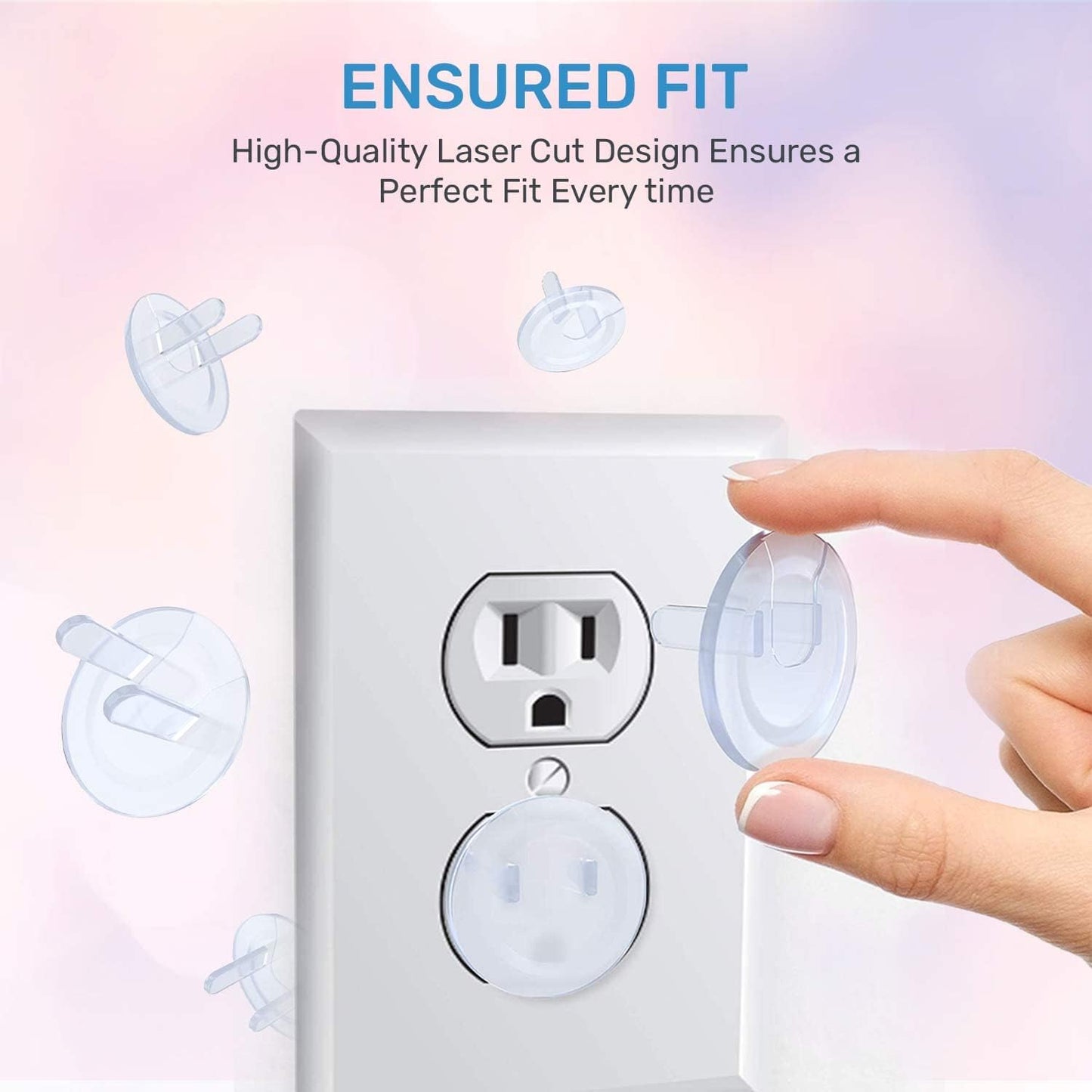 BABY PROOF ME 24 Outlet Covers Baby Proofing, Plug Covers with Removal Tool