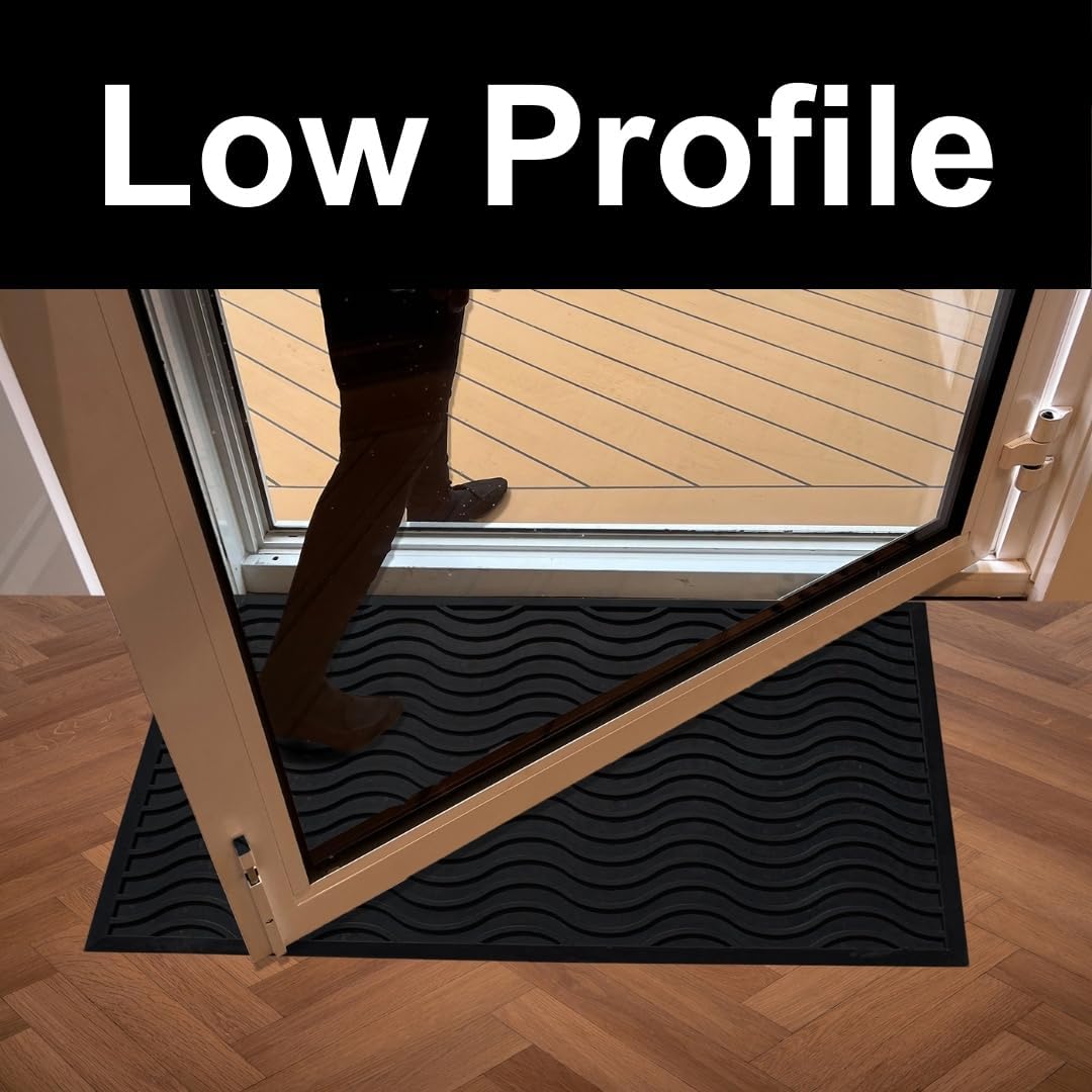 A1HC New Natural Rubber Premium Scrapper Door Mats-Keeps Mud and Dirt Away for Commercial and Residential Use, Office Entrance, Retail, Restaurants, Homes & Any Areas Where is Heavy Traffic 36"x60"