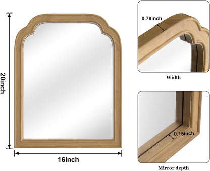 WallBeyond Full Length Mirror Wall Mounted 65"x22", Rustic Wooden Frame Floor Mirror, Large Full Body Mirror for Bedroom, Leaning or Hanging Against Wall, Natural