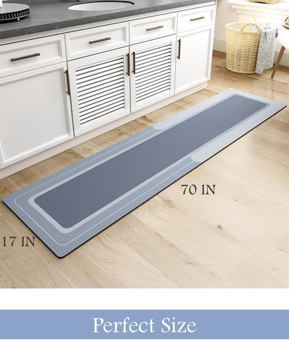 MontVoo-Bath Mat-Bathroom Mat Rug Non Slip Super Absorbent Stain Resistant Quick Dry Thin Bath Rug-Bath Mats for Bathroom Floor Bathtub Vanity-Bathmat Bath Rug Easy Care-17"x27" Grey