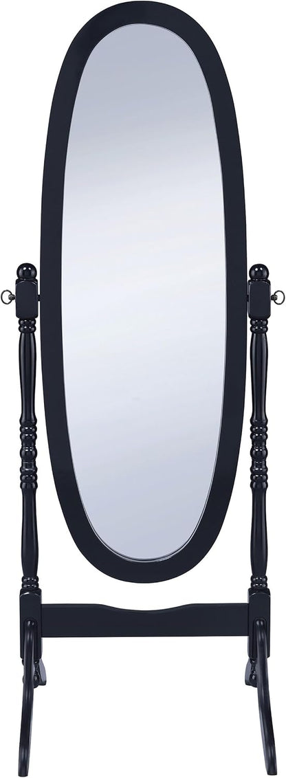 Coaster Home Furnishings - Foyet - Wood - Cheval Standing Mirror with Swivel Base, Adjustable Viewing Angles and Turned Posts - Bedroom, Entryway & Dressing Area - Merlot - 3101