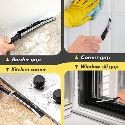 Hard Bristle Crevice Cleaning Brush, Small Cleaning Brushes, Grout Cleaner Brush, Toilet Brush, Scrub Brush for Shower Tile, Skinny Gap Cleaning Tools for Household Use, Bathroom, Kitchen