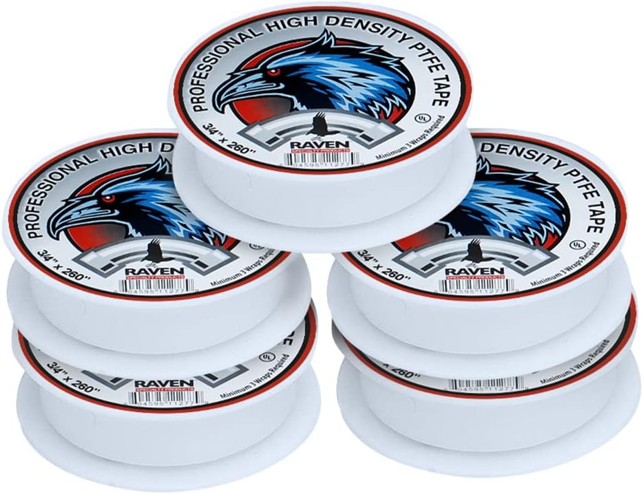 SUPPLYGIANT S1646 PTFE Thread Seal Tape for Plumbers, White 1 Inch x 260 Inch