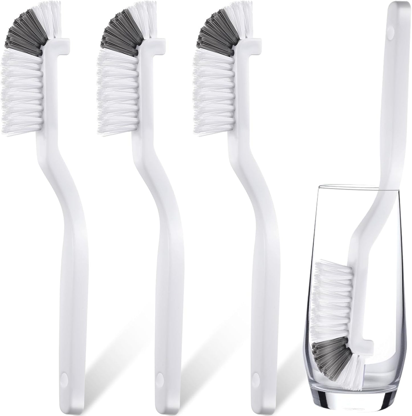 3 Pcs Dish Brush Right Angle Kitchen Scrub Bottle Bathroom Brush Sink Household Pot Pan Edge Corners Tile Lines Cleaning with Stiff Bristles