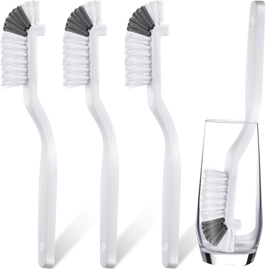 3 Pcs Dish Brush Right Angle Kitchen Scrub Bottle Bathroom Brush Sink Household Pot Pan Edge Corners Tile Lines Cleaning with Stiff Bristles