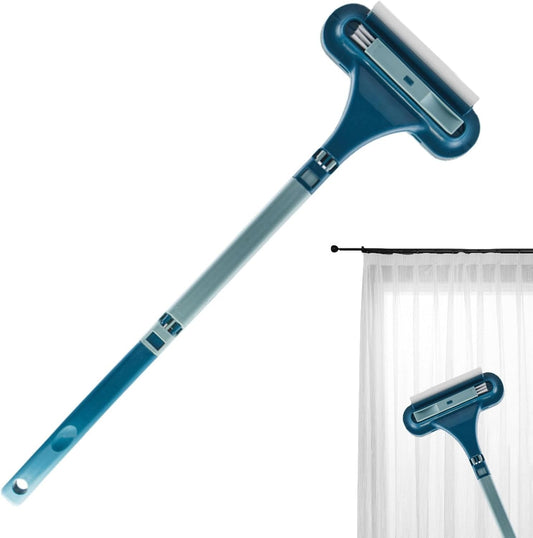 Window Screen Cleaning Brush | 2 in1 Multifunctional Mesh Cleaner Brush with Squeegee | Window and Screen Cleaning Brushs with Detachable Handle, Double Sided Wet & Dry Duals Use