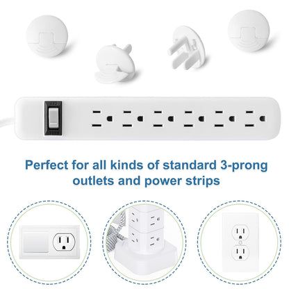 PRObebi Outlet Covers Baby Proofing White - 38 Pack Plug Covers for Electrical Outlets, Child Proof Socket Covers, Baby Safety Products for Home, Office, Easy Insatllation