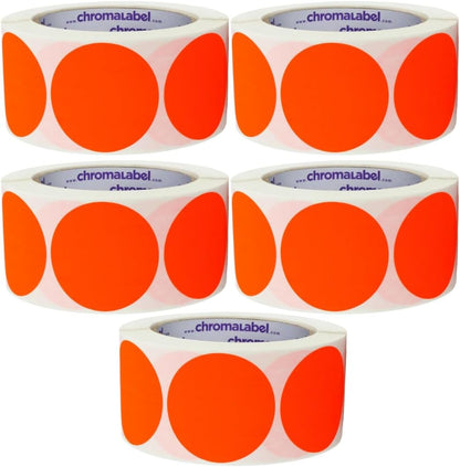ChromaLabel 2 inch Color-Code Dot Labels | 500/Roll (Yellow)