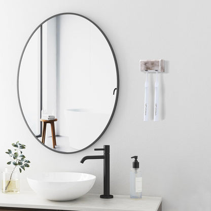 PARKMANI 2 PCS Toothbrush Holders Wall Mounted with Cover, Electric Tooth Brushing Holder for Bathroom, 2 Slots Self Adhesive Toothbrush Organizer for Family, Kids (2, Brushed Silver)
