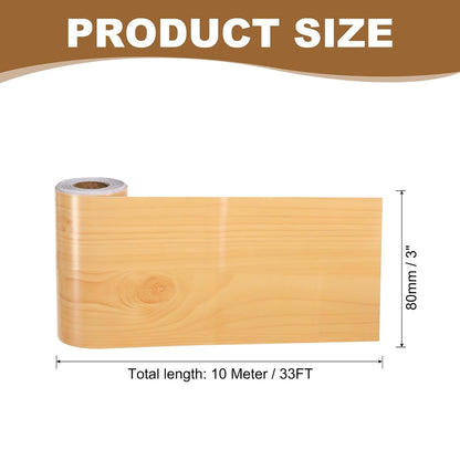 PATIKIL Self Adhesive Wood Grain Repair Tape 33'x 3", Multi-Use Realistic Wood Grain Repair Patch for Furniture Floor Door Table Chair Windows Handicraft DIY, Yellow Teak
