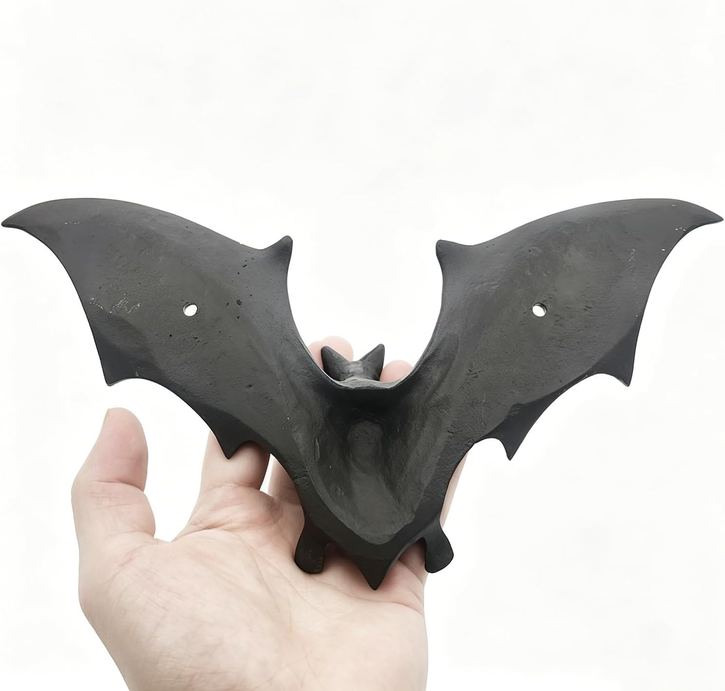Coat Hooks Wall Mounted, Rustic Bat Key Hook Holder, Heavy Duty Decorative Black Wall Hooks for Mudroom, Towels, Hat Rack, Purse Hooks, Cast Iron Decorative ‎Antique Black Hooks