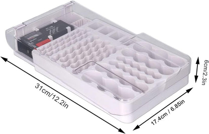 Versatile Battery Organizer with Tester, Original Wall-Mount Storage, Clear-Lid Mountable Storage Box for Secure Energy Cell Management