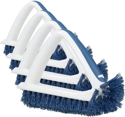Unger EZ Reach Shower Tub and Tile Scrub Brush, Crevice Bathroom Cleaning Supplies, Non-Scratch Scrubber Tool for Showers, Fixtures, Bathtubs, Drains, Grout, and Marble